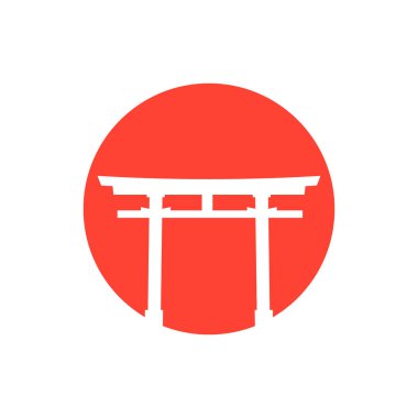 Japonya Logo tasarımı. Vektör çizim düz tasarımı.