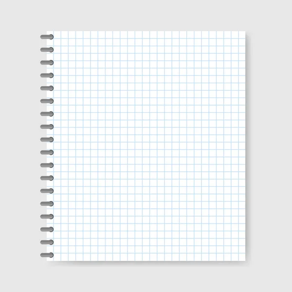 Skolan anteckningsbok papper bakgrund, vektorillustration Eps. — Stock vektor