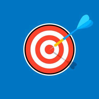 Dart vektör çizim, düz stil, uzun gölge, vektör eps10 çizim.