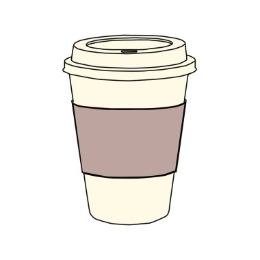 Kol izole edilmiş karton kahve.