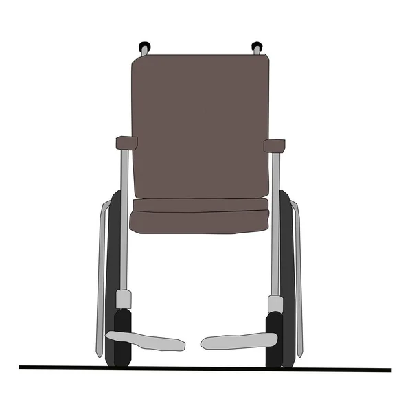 Cadeira Rodas Isolado Fonte Branca — Fotografia de Stock
