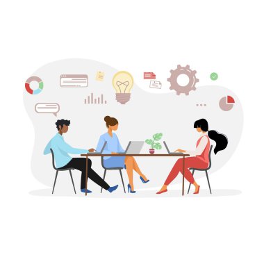 iş görüşmesi iş için renkli planlar