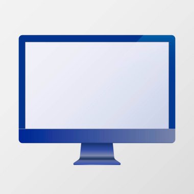 mavi monitör izole edilmiş maket