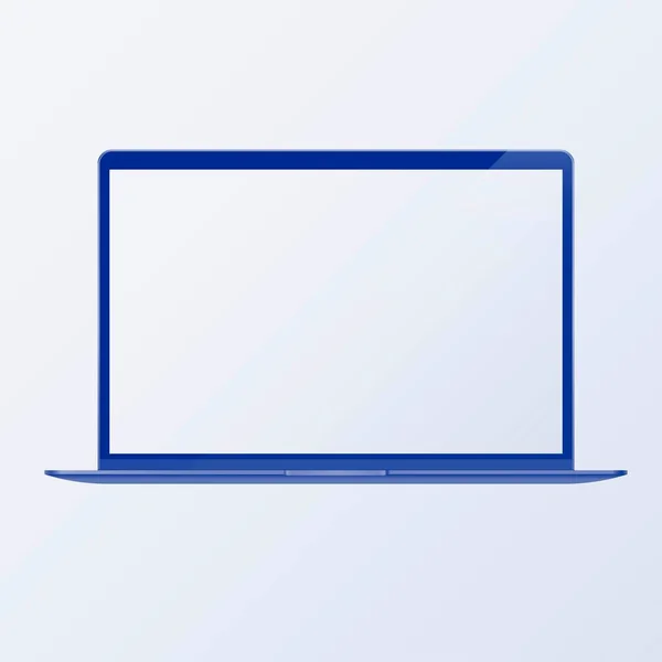 Синий Ноутбук Изолированный Макет — стоковое фото