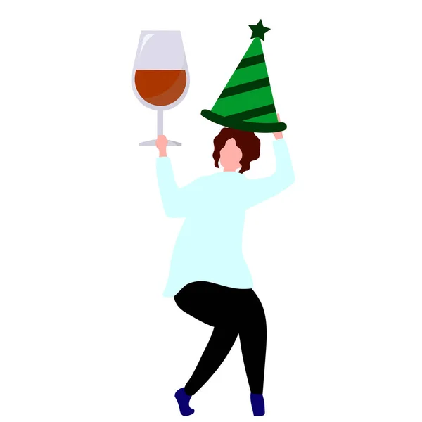 Kobieta Niesie Wino Imprezę — Zdjęcie stockowe