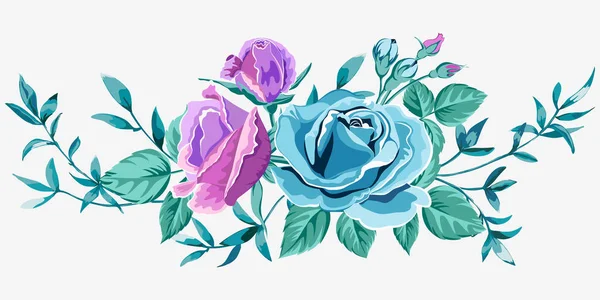 Arrangements avec des roses — Image vectorielle
