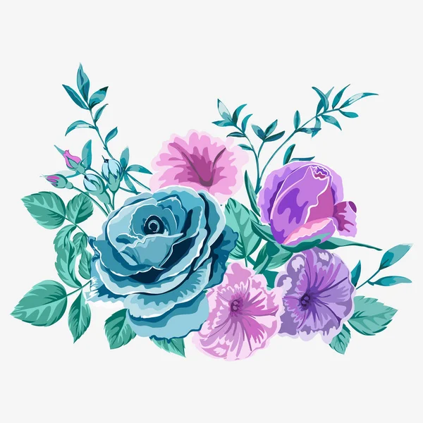Bouquet de fleurs isolé — Image vectorielle