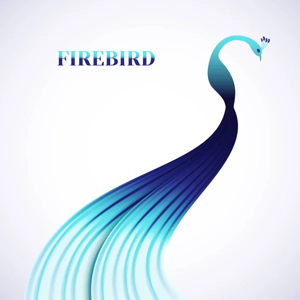 素晴らしい羽毛火の鳥 — ストックベクタ