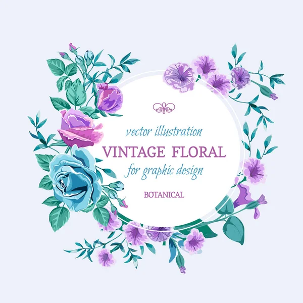Fundo floral vintage — Vetor de Stock