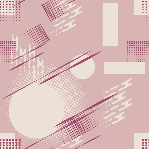 メンフィス スタイルの幾何学的な要素のバンダナ パッチワーク パターン. — ストックベクタ