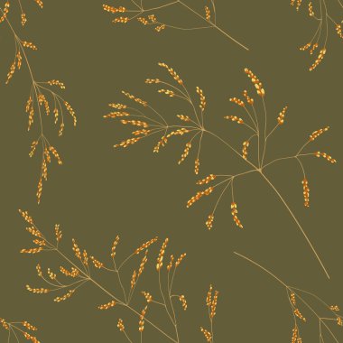 Mısır gevreği bitkilerin seamless modeli. Spikelets tane ile