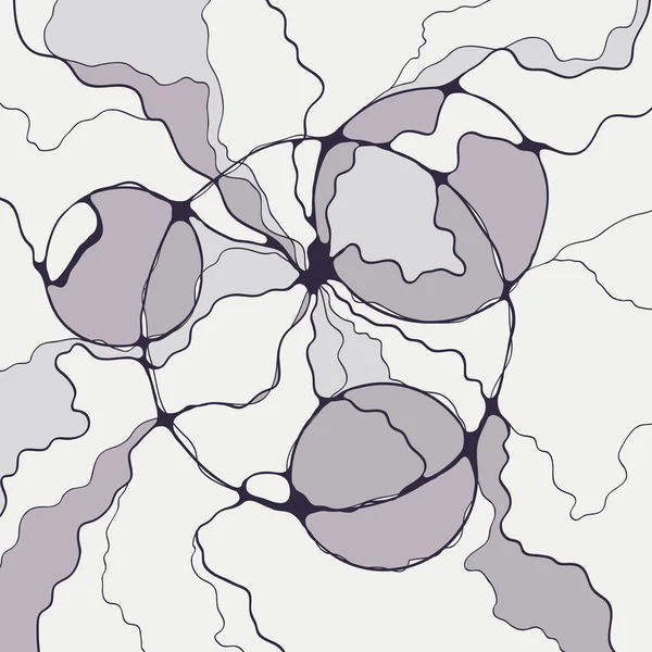 抽象的な幾何学的な神経グラフィック描画。デジタルモダンキャンバスアートワーク — ストックベクタ