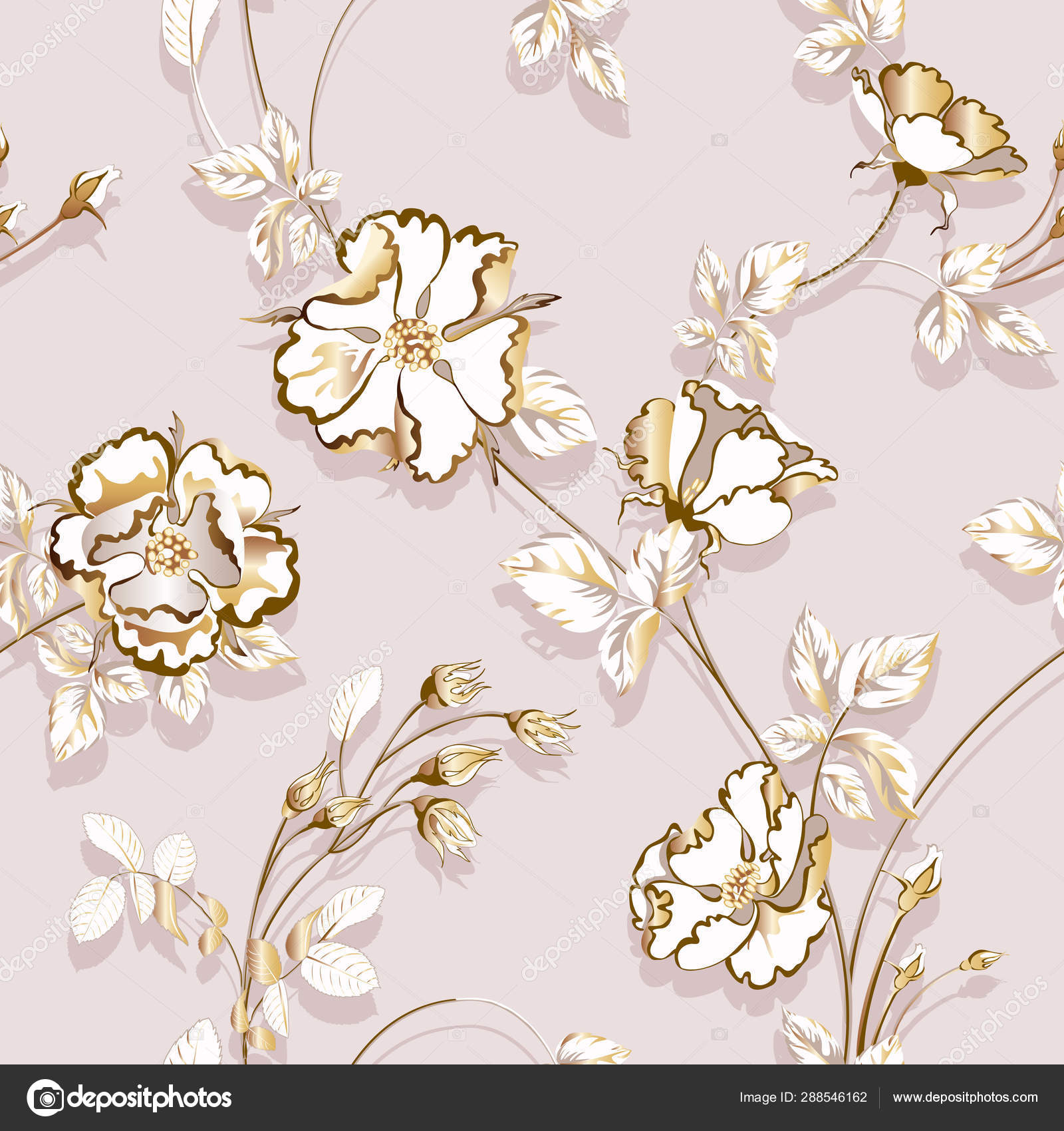 Bouquet of beautiful golden rose flowers and butterfly on cream background, seamless pattern. Stock Vector Image by ©tanyalmera #288546162 Bouquet of beautiful golden rose flowers and butterfly on cream background, seamless pattern. Stock Vector Image by ©tanyalmera #288546162