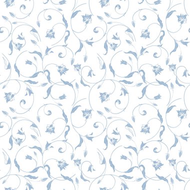 Kelt süsleme örgülü yabani çan çiçekleri ile Dikişsiz desen.