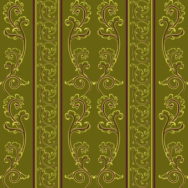 Patrón sin costuras en estilo antiguo de hojas de acanto. Lujo clásico, época victoriana real . — Archivo Imágenes Vectoriales