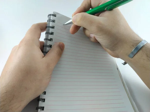 Libreta Blanco Para Escribir Una Receta — Foto de Stock