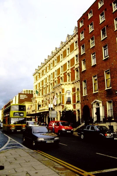 Európa Írország Dublin Forgalmas Utca Temple Bar Ban — Stock Fotó