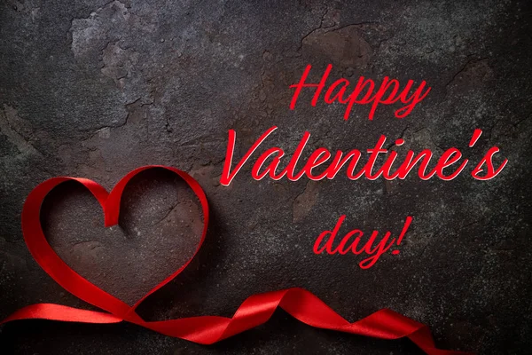 Днем Святого Валентина День Святого Валентина Фон Красным Сердцем Форма — стоковое фото