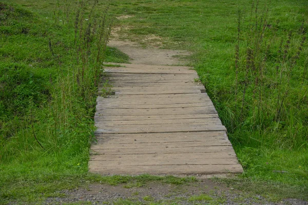 Dorpsbrug Foto Toont Een Dorpsbrug Een Greppel — Stockfoto