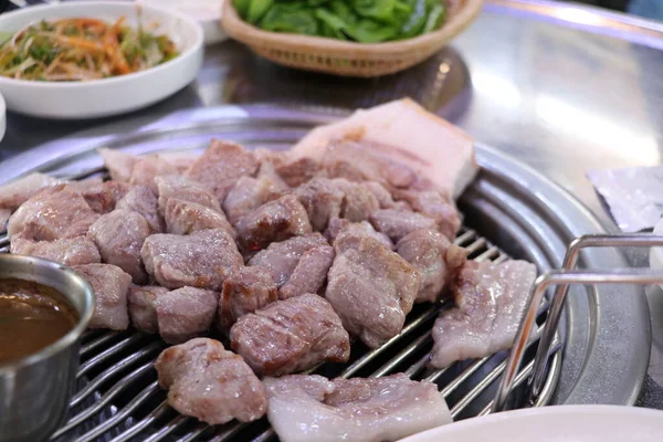 Wieprzowina Wyspy Jeju Czarna Świnia Korei — Zdjęcie stockowe