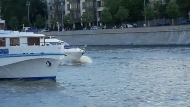 Cooles Video Mit Einem Boot — Stockvideo