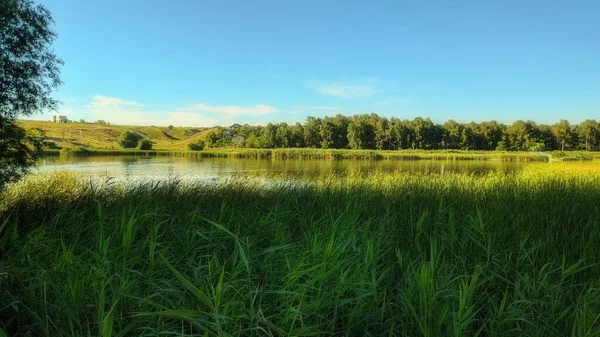 Fields Rivers Open Spaces Pleasant Sunny Sultry Day Sit Cool — Stock Photo, Image