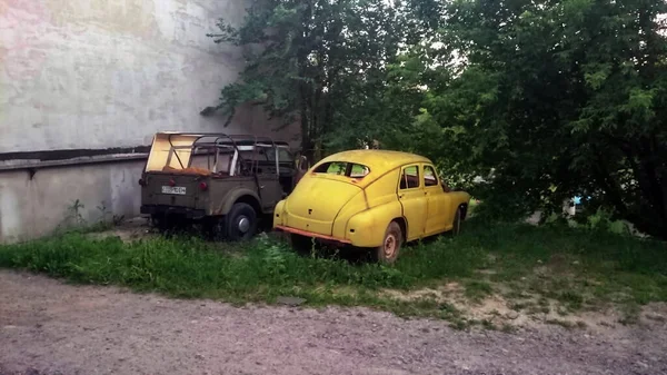 Viejos Coches Época Unión Soviética Fueron Construidos 1949 Todavía Conservan —  Fotos de Stock