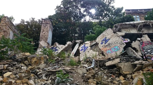 Vecchio Centro Odessa Ovunque Possono Vedere Iscrizioni Case Semidistrutte Qui — Foto Stock