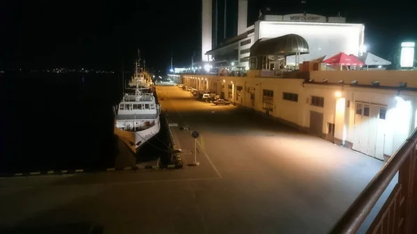 Odessa Nachthafen Mitternacht Gibt Niemanden Morgen Wird Ein Neuer Tag — Stockfoto