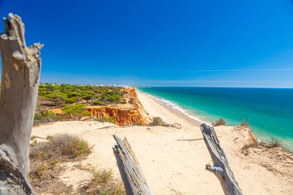 Portekiz Deki Praia Falesia Nın Panoramik Resmi — Stok fotoğraf