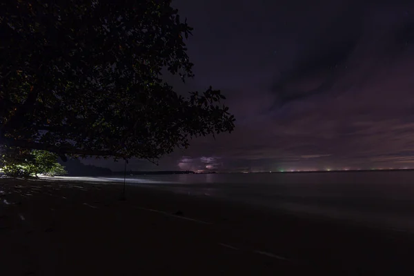 Nachtimpressionen Vom Strand Von Khao Lak Thailand — Stockfoto