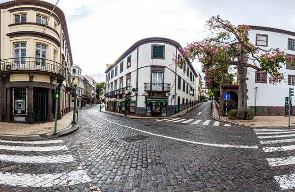 Portekiz Madeira Adasındaki Funchal Praca Municipio Nehri Üzerinde Panoramik Resim — Stok fotoğraf