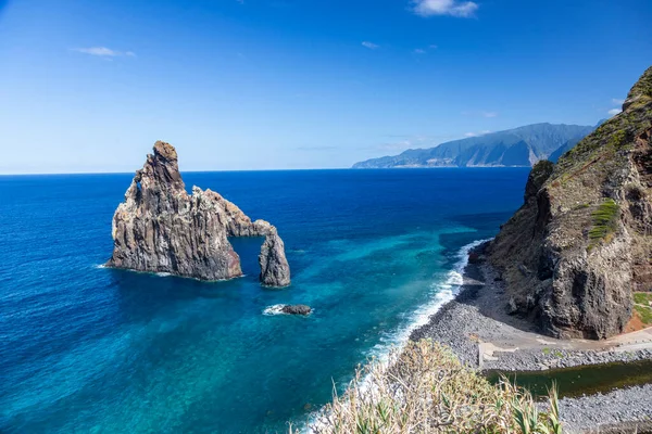 Portekiz Madeira Adasındaki Sao Vicente Plajına Bakın — Stok fotoğraf