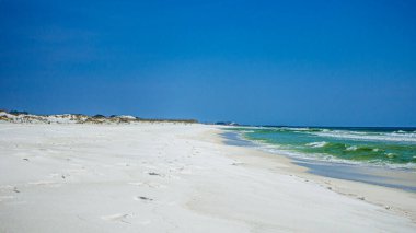 Lonely beach of Panama City in Florida in spring clipart