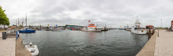 Imagen Panorámica Del Puerto Del Pueblo Alemán Laboe Mar Báltico — Foto de Stock