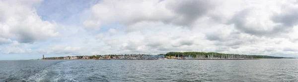 Panoramisch Uitzicht Het Strand Van Het Duitse Dorp Laboe Aan — Stockfoto