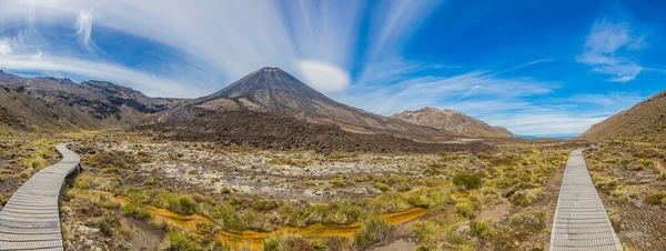 Imagen Panorámica Del Monte Ngauruhoe Parque Nacional Tongariro Isla Norte —  Fotos de Stock