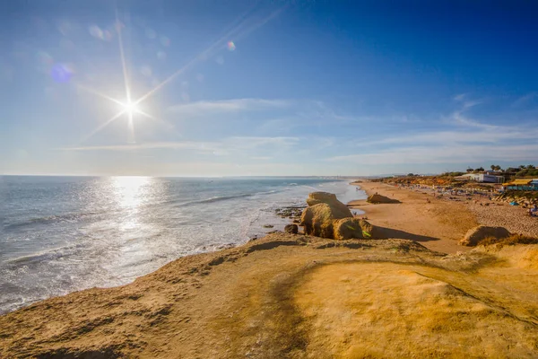 Vista Panoramica Sulla Costa Rocciosa Dell Algarve Portogallo — Foto Stock