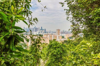 Faber Dağı Parkı 'ndan Singapur ufuk çizgisine bak