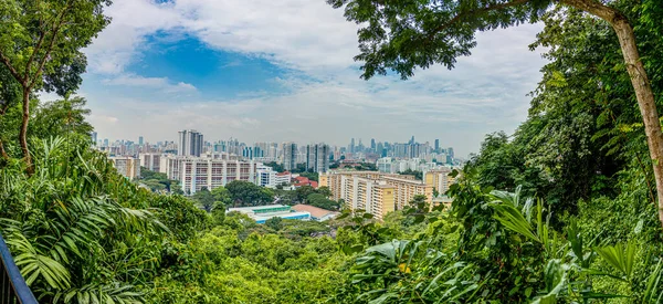 Näkymä Singapore Taivaanrantaan Mount Faber Park — kuvapankkivalokuva