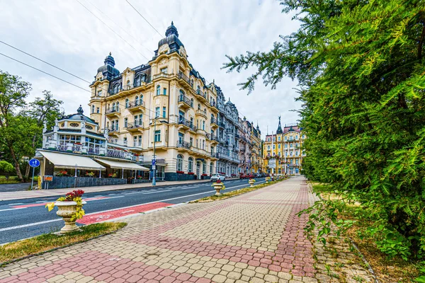 Blick Auf Die Altstadt Des Tschechischen Kurortes Marienbad — Stockfoto