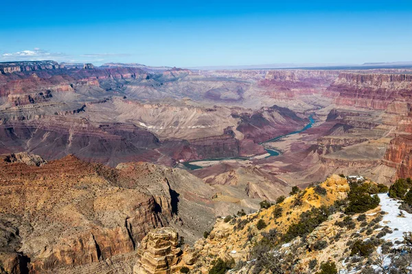 Vista Panorámica Desde Acantilado Sur Del Gran Cañón — Foto de Stock