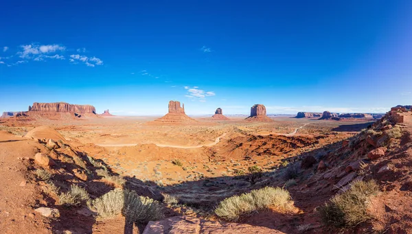 Kilátás Látványos Kőtornyok Monument Valley Utah — Stock Fotó