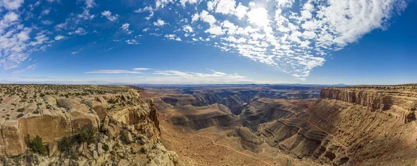 Vista Sobre Desfiladeiro Rio San Juan Utah Partir Muley Point — Fotografia de Stock