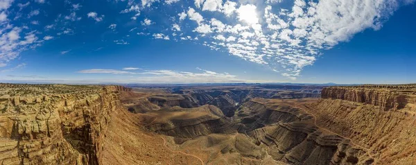 Uitzicht San Juan Rivier Canyon Utah Vanaf Muley Point Buurt — Stockfoto