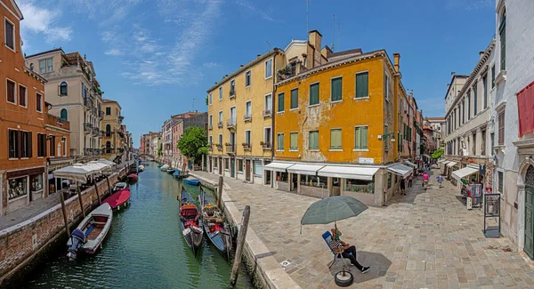 City Scene Venice Covid Lockdown Visitors Daytime Summer 2020 — Stock Photo, Image