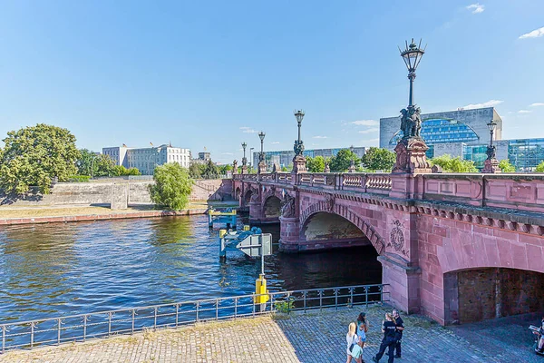 Blick Über Die Spree Berlin Auf Das Regierungsviertel — Stockfoto