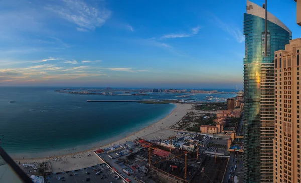 Vista Aérea Sobre Praia Aberta Bairro Marina Dubai — Fotografia de Stock