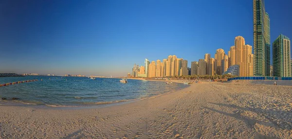 View Marina District Dubai Open Beach Evening — Stock Photo, Image