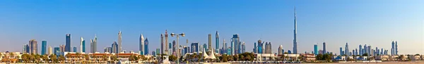 Panorama Billede Dubais Skyline Løbet Dagen November - Stock-foto